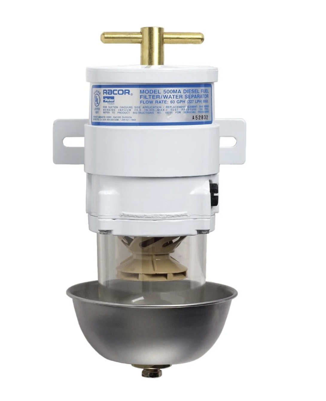 Racor 500-MA Series Marine Diesel Fuel Filter/Water Separator