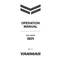 Yanmar SD25 Operation Manual Booklet