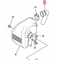 Yanmar Intake Silencer Piping 129271-12350