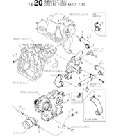 Yanmar 3JH3E Freshwater Hose Kit