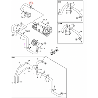 Yanmar 4JH4AE Seawater Hose Kit