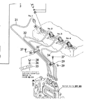 Yanmar 4JH2E Fuel Injection Pipes